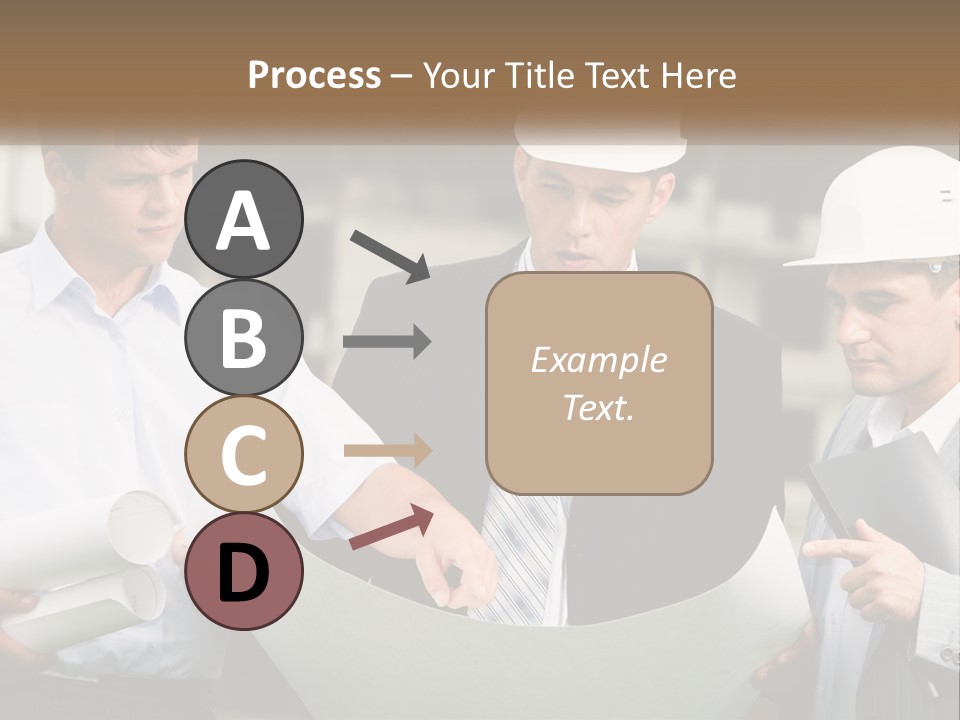 Discussion Of The Project At The Construction Site PowerPoint Template