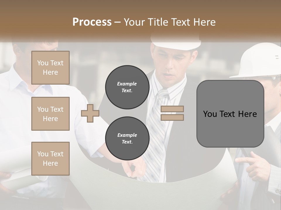 Discussion Of The Project At The Construction Site PowerPoint Template