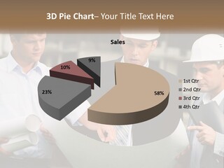 Discussion Of The Project At The Construction Site PowerPoint Template