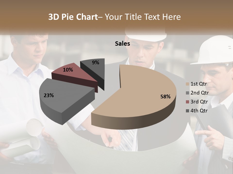 Discussion Of The Project At The Construction Site PowerPoint Template