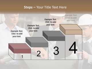 Discussion Of The Project At The Construction Site PowerPoint Template