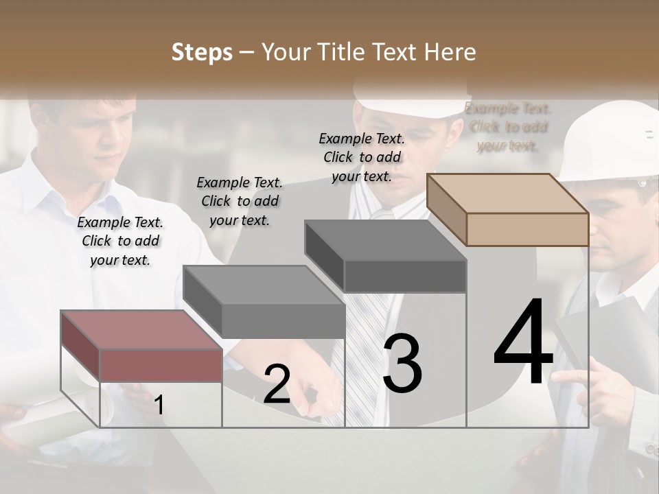 Discussion Of The Project At The Construction Site PowerPoint Template