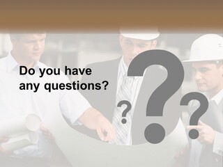 Discussion Of The Project At The Construction Site PowerPoint Template