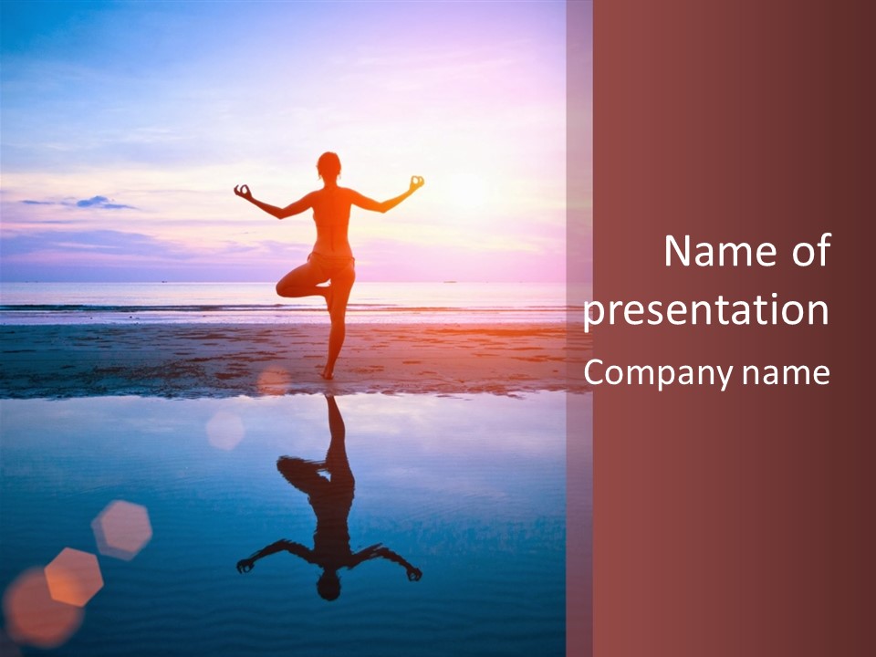 Meditation, Stand On One Leg PowerPoint Template
