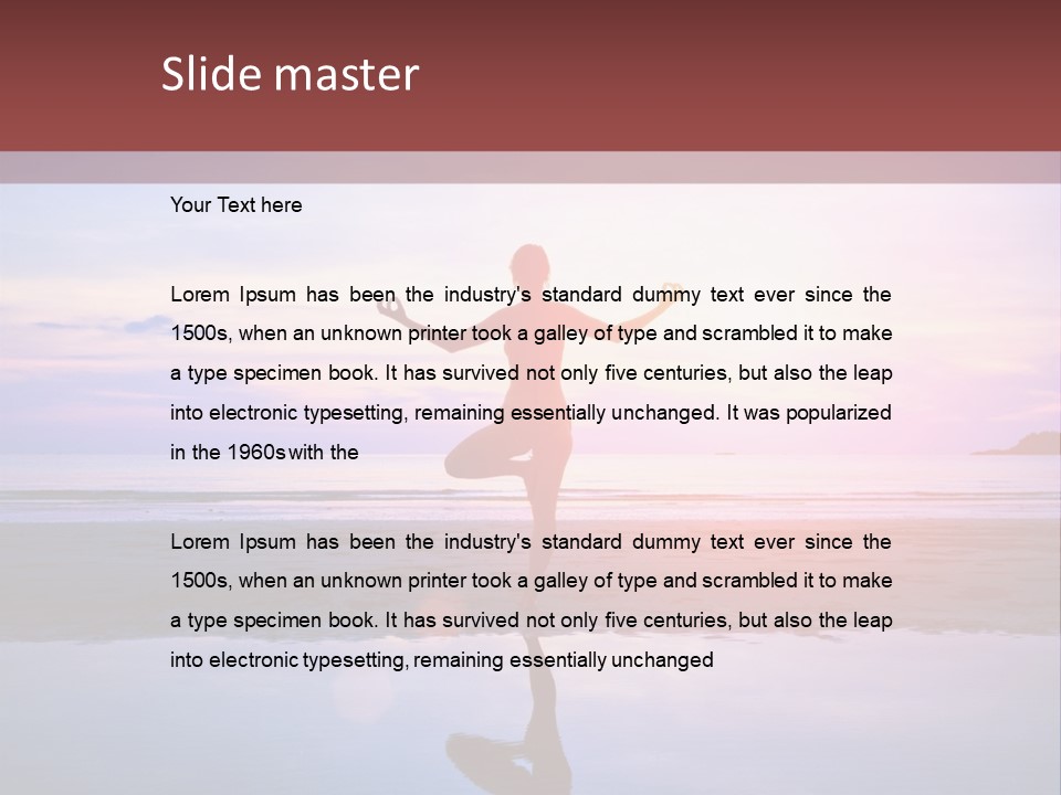 Meditation, Stand On One Leg PowerPoint Template