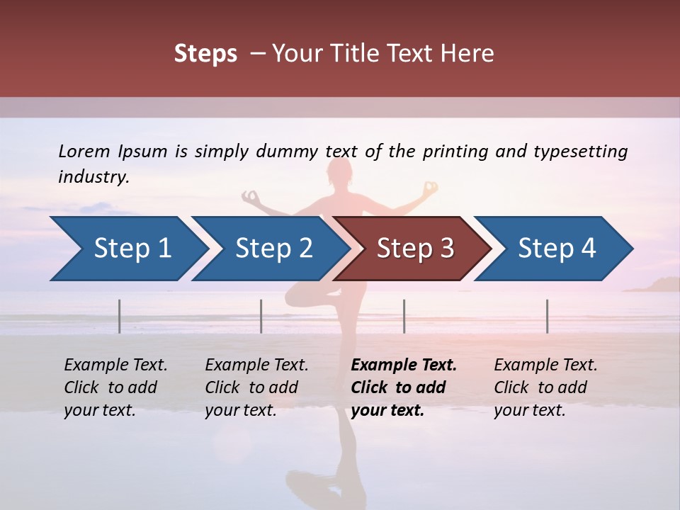 Meditation, Stand On One Leg PowerPoint Template