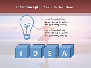 Meditation, Stand On One Leg PowerPoint Template