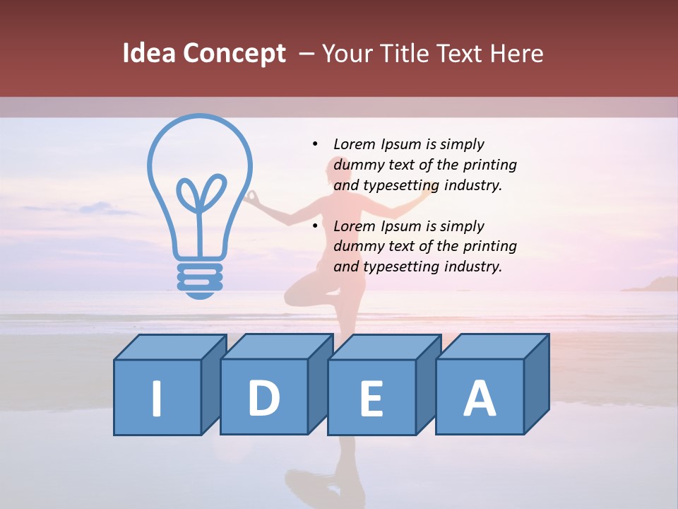 Meditation, Stand On One Leg PowerPoint Template