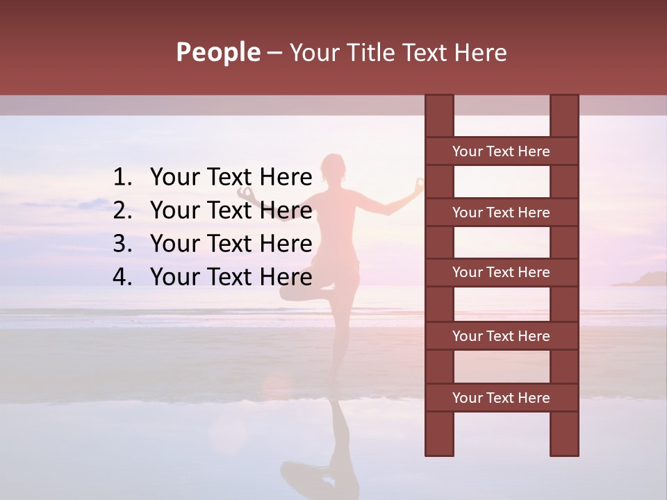 Meditation, Stand On One Leg PowerPoint Template