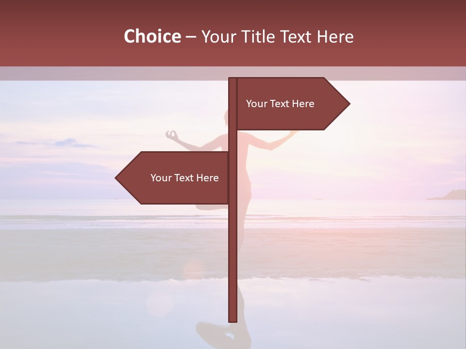 Meditation, Stand On One Leg PowerPoint Template