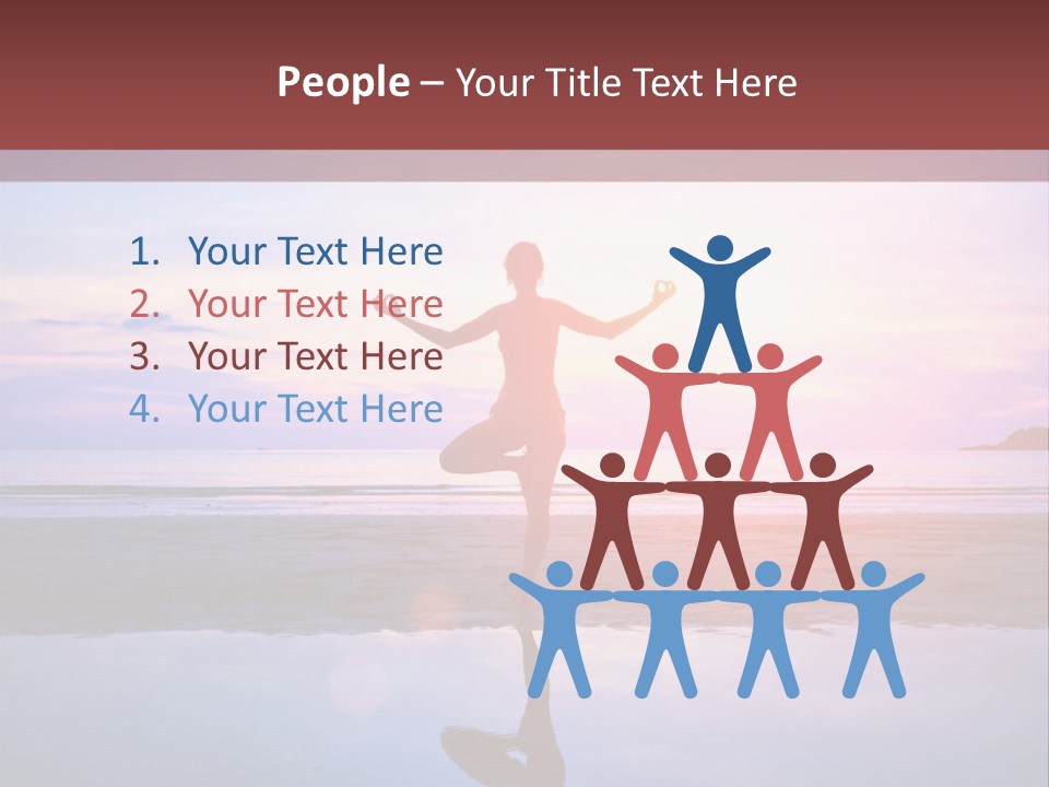 Meditation, Stand On One Leg PowerPoint Template