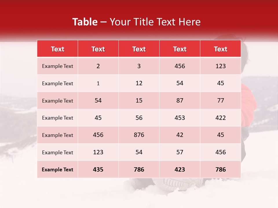 Man With Laptop On Snowy Hills PowerPoint Template