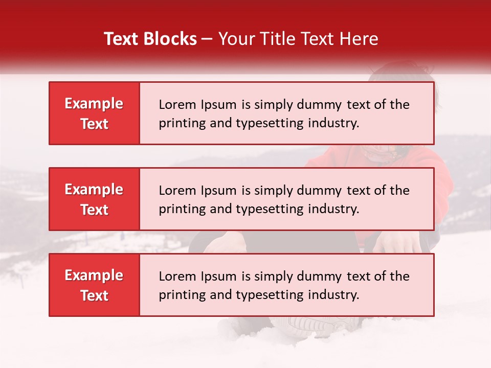 Man With Laptop On Snowy Hills PowerPoint Template