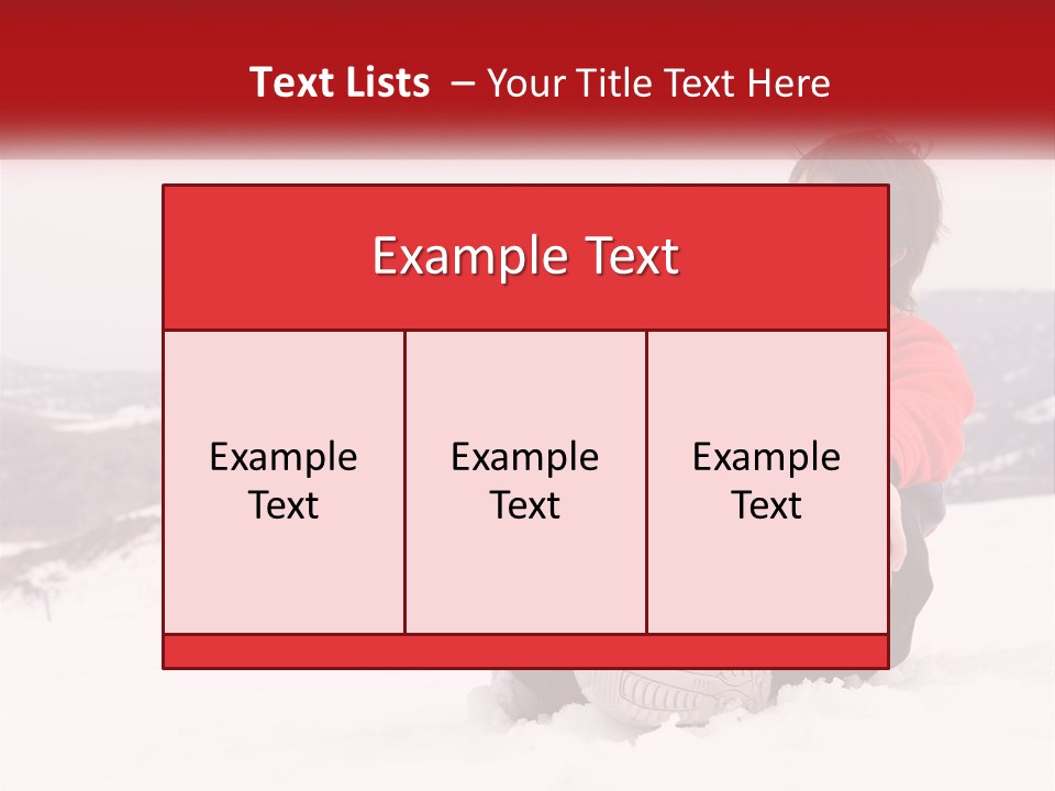 Man With Laptop On Snowy Hills PowerPoint Template