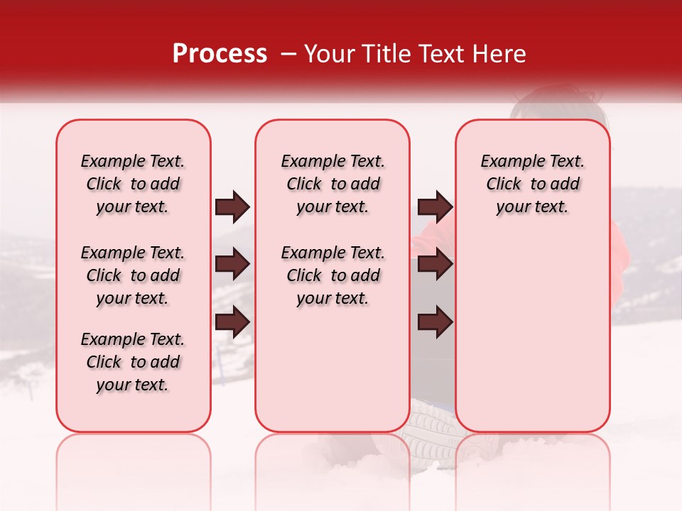 Man With Laptop On Snowy Hills PowerPoint Template