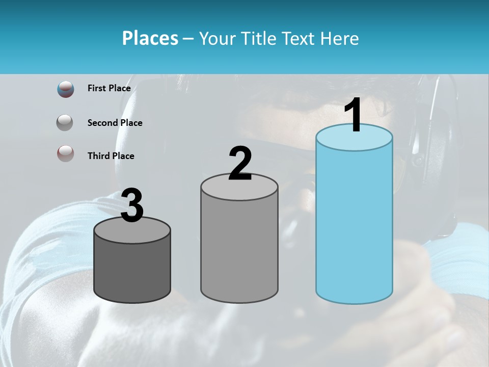Man At The Shooting Range PowerPoint Template