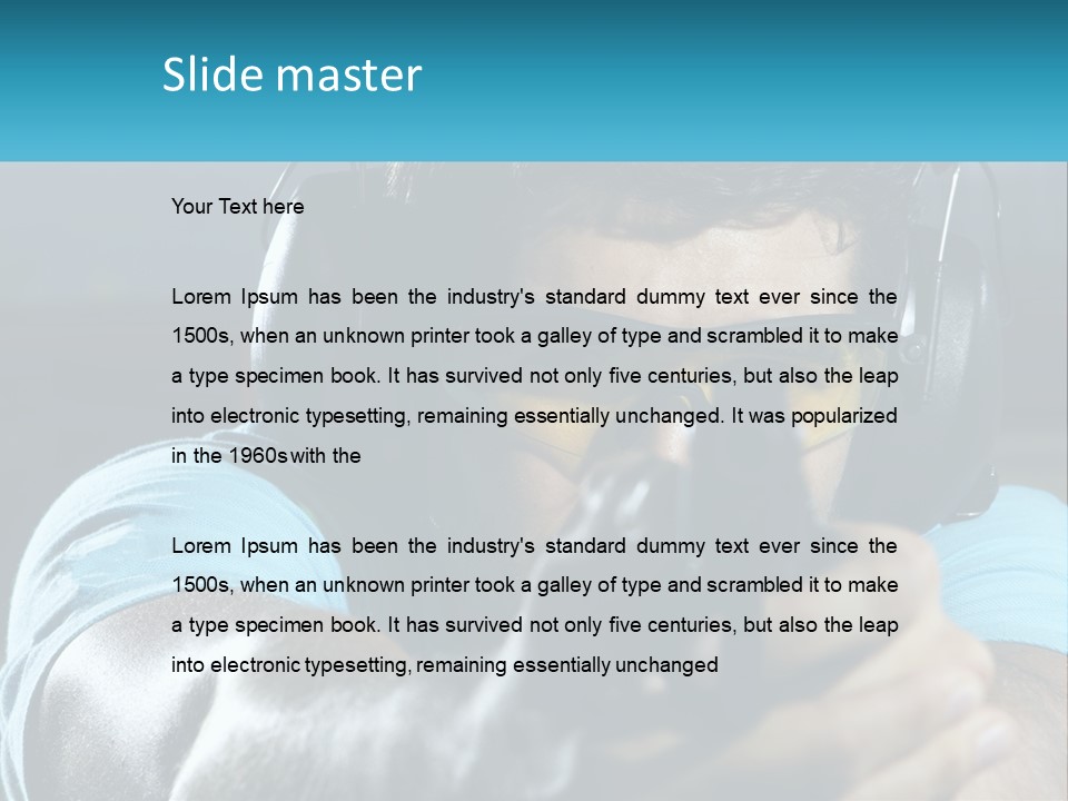Man At The Shooting Range PowerPoint Template