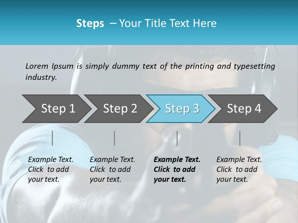 Man At The Shooting Range PowerPoint Template