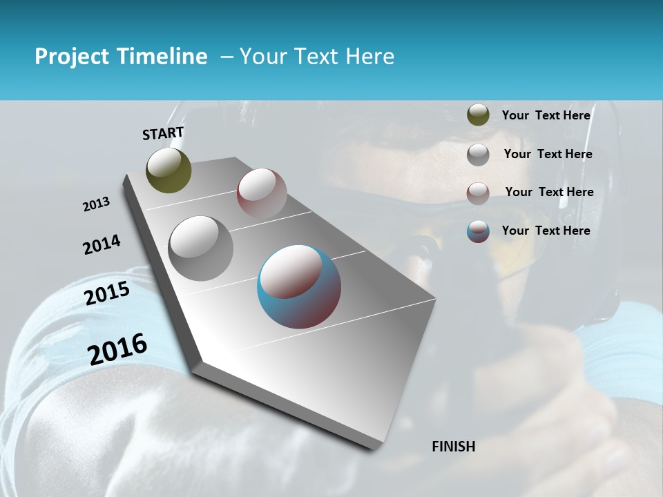 Man At The Shooting Range PowerPoint Template