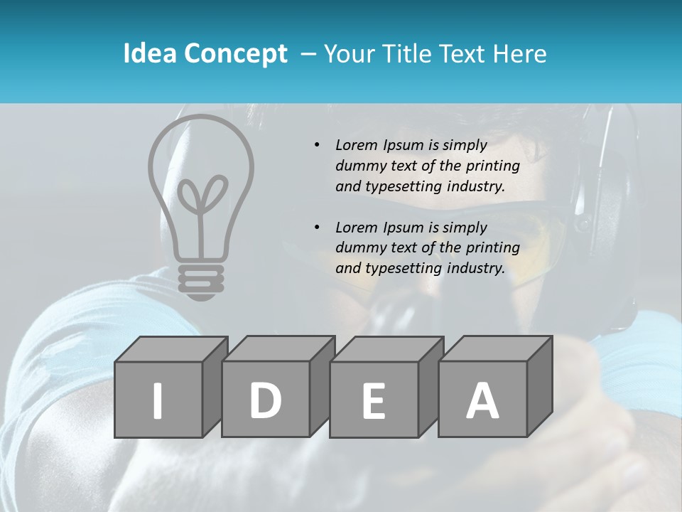 Man At The Shooting Range PowerPoint Template