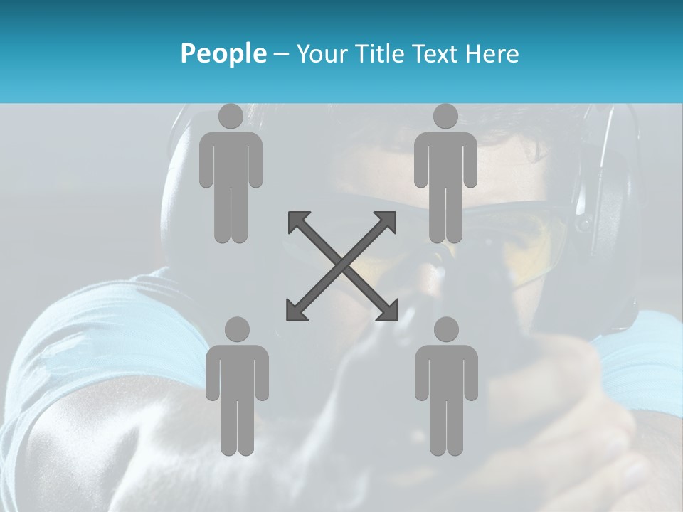 Man At The Shooting Range PowerPoint Template