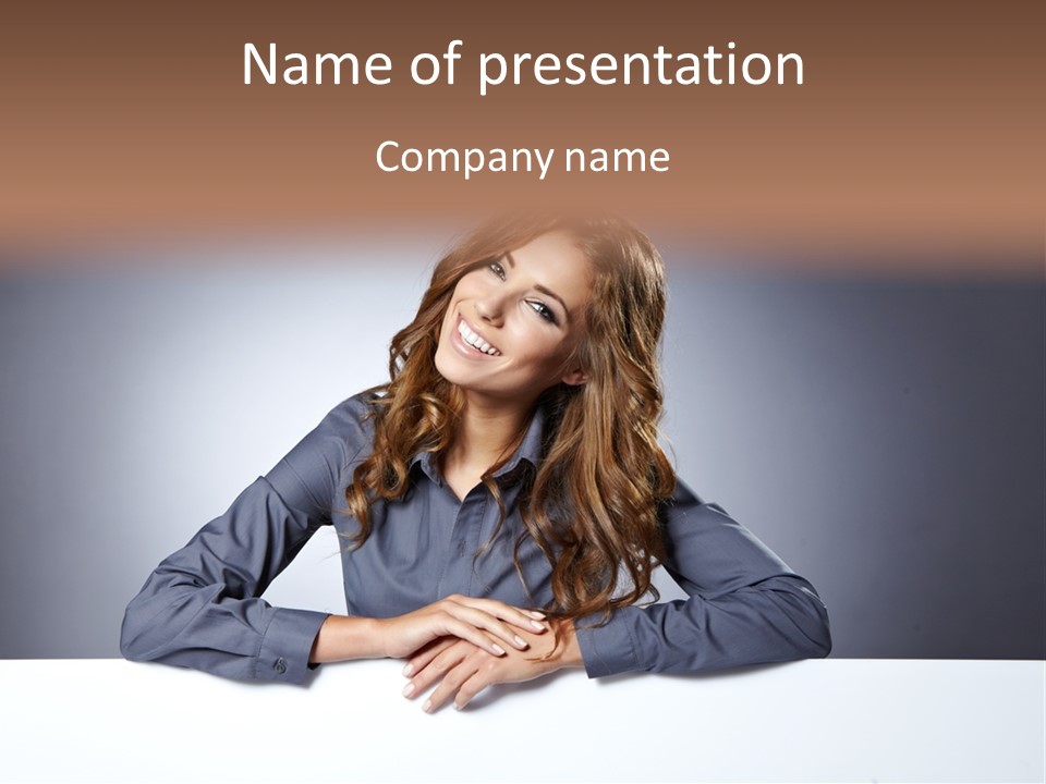 Girl Smiling PowerPoint Template