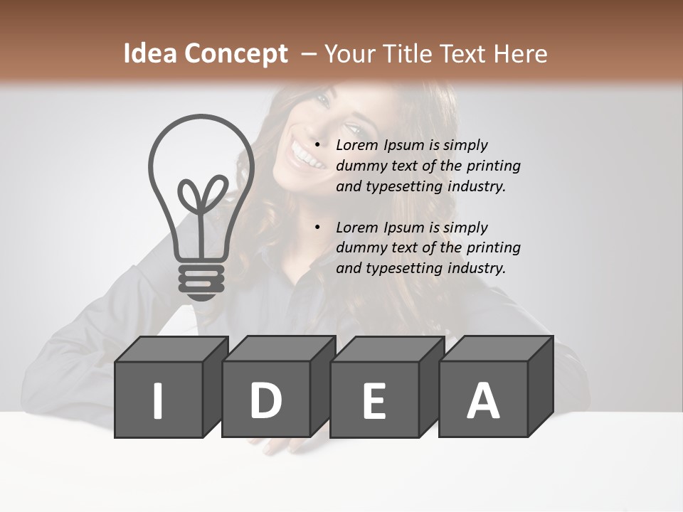 Girl Smiling PowerPoint Template