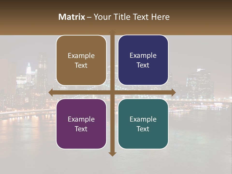 Night Bridge Ny PowerPoint Template