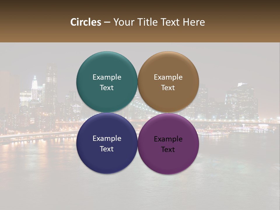 Night Bridge Ny PowerPoint Template