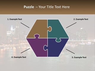 Night Bridge Ny PowerPoint Template