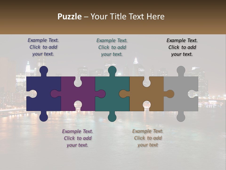 Night Bridge Ny PowerPoint Template