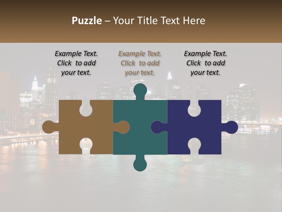 Night Bridge Ny PowerPoint Template