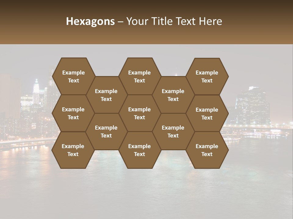 Night Bridge Ny PowerPoint Template