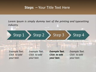 Night Bridge Ny PowerPoint Template