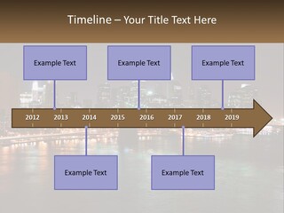 Night Bridge Ny PowerPoint Template