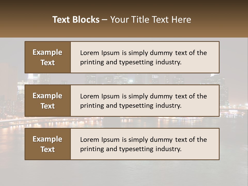 Night Bridge Ny PowerPoint Template