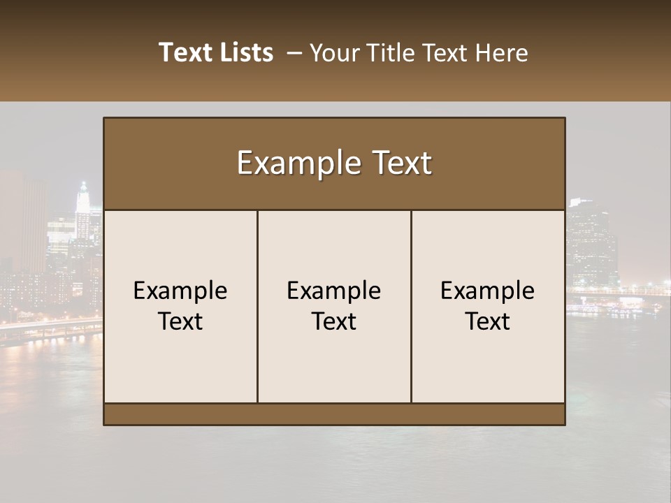 Night Bridge Ny PowerPoint Template