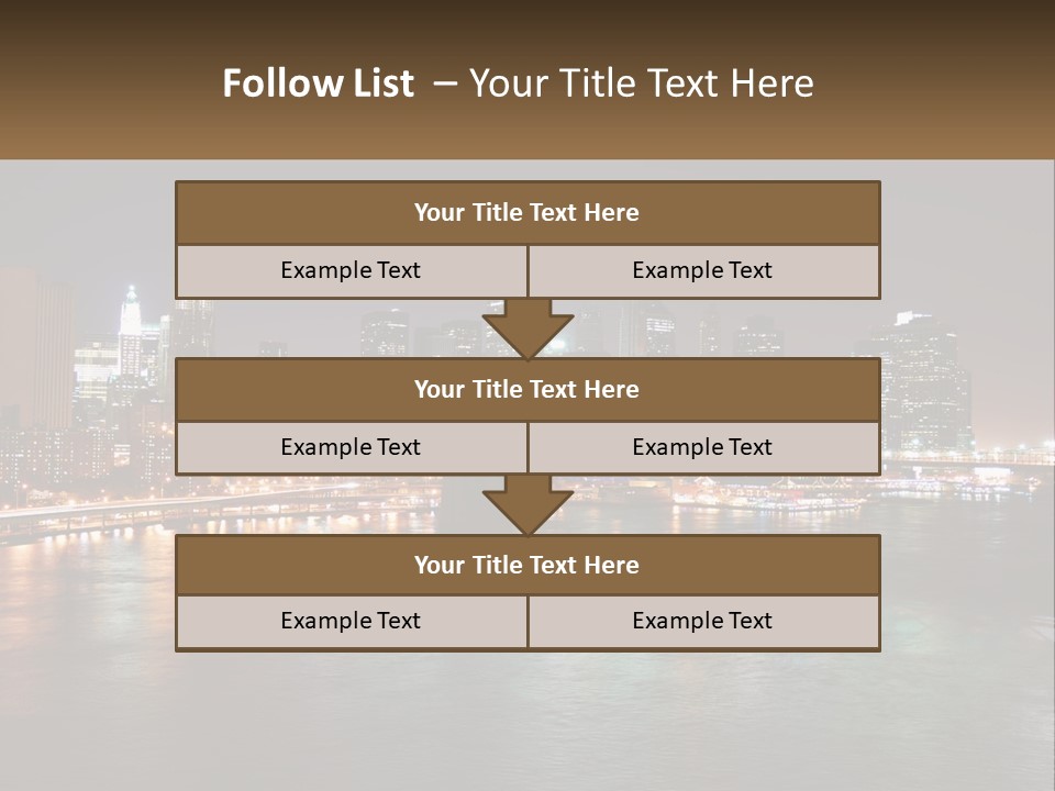 Night Bridge Ny PowerPoint Template