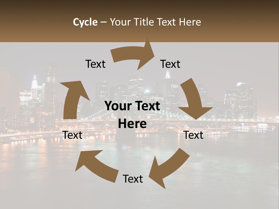 Night Bridge Ny PowerPoint Template