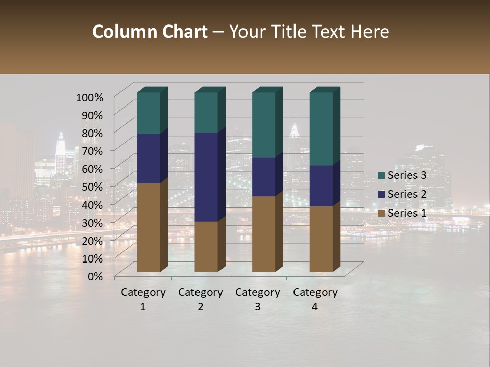 Night Bridge Ny PowerPoint Template