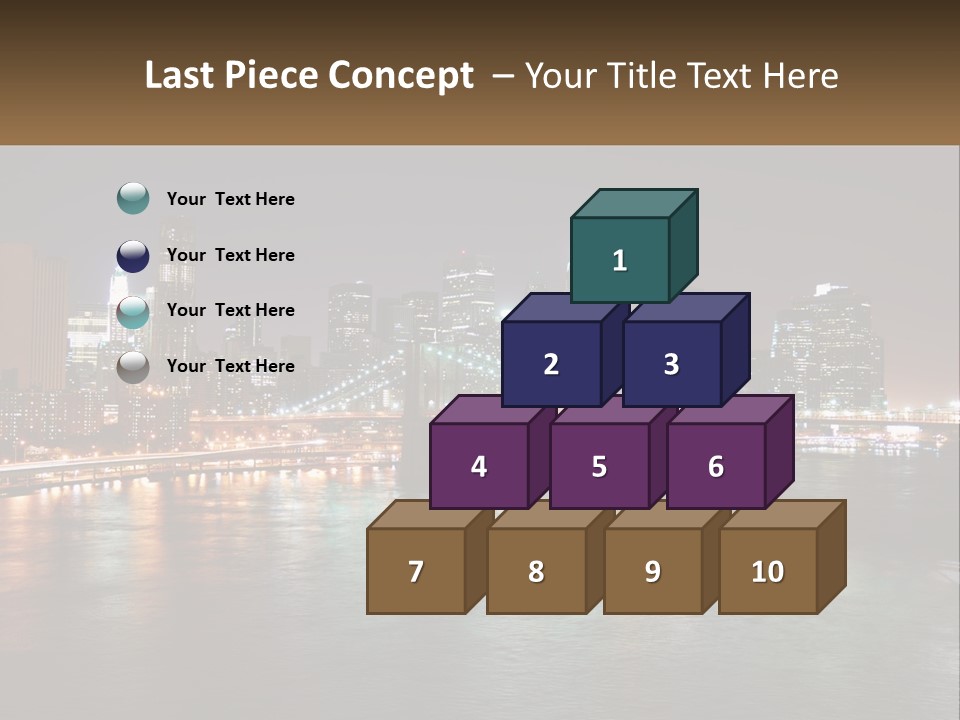 Night Bridge Ny PowerPoint Template