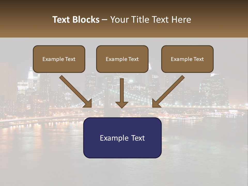 Night Bridge Ny PowerPoint Template