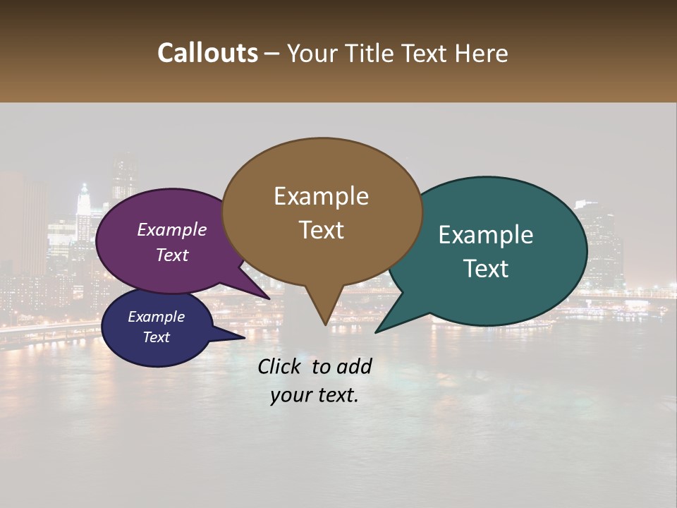 Night Bridge Ny PowerPoint Template