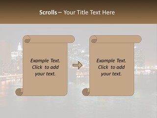 Night Bridge Ny PowerPoint Template
