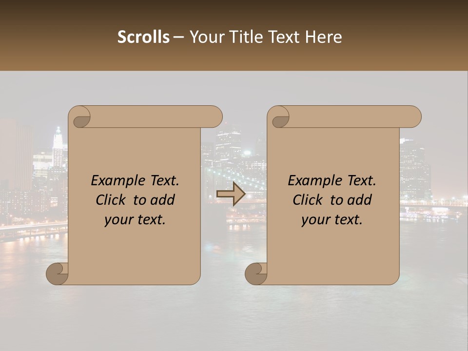 Night Bridge Ny PowerPoint Template