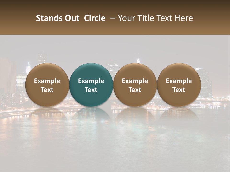 Night Bridge Ny PowerPoint Template