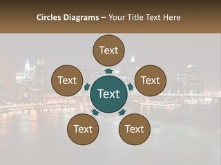 Night Bridge Ny PowerPoint Template