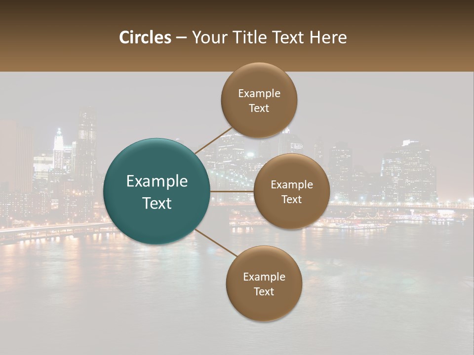 Night Bridge Ny PowerPoint Template