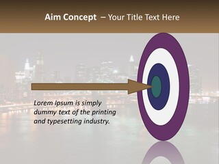 Night Bridge Ny PowerPoint Template