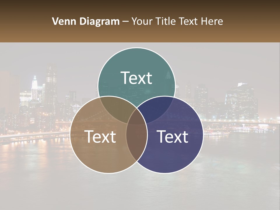 Night Bridge Ny PowerPoint Template